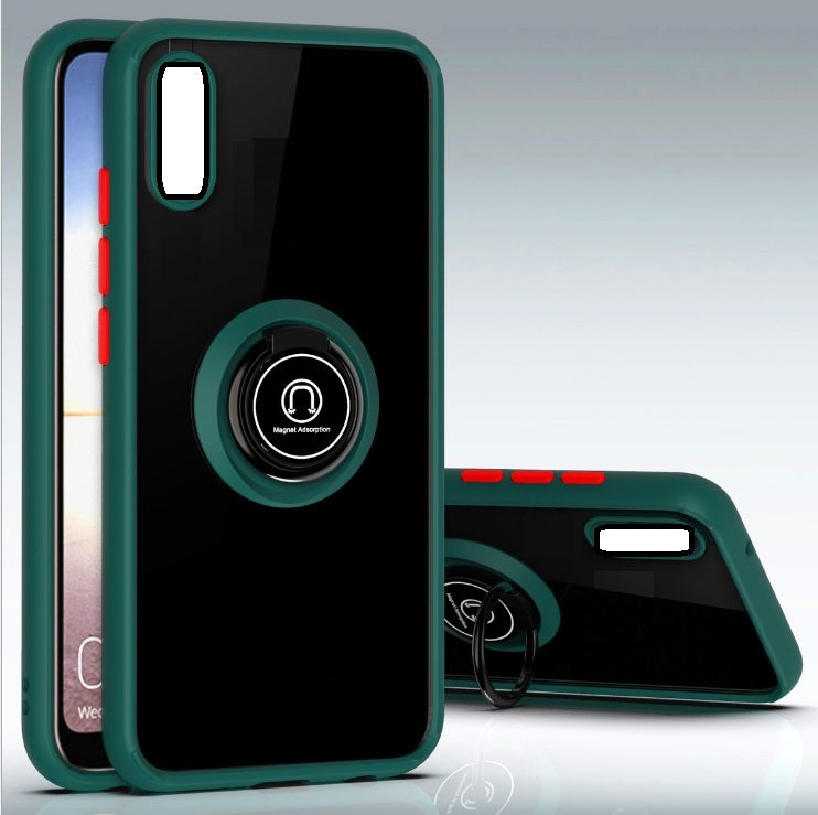 PC TPU Transparent Clear Hard Acrylic Handphone Shell Cover Hybrid Ring Cell Phone Back Case For Iphone XR 6.1"