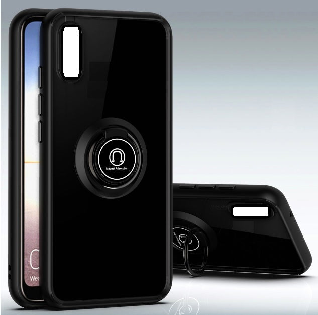 PC TPU Transparent Clear Hard Acrylic Handphone Shell Cover Hybrid Ring Cell Phone Back Case For Iphone XR 6.1"