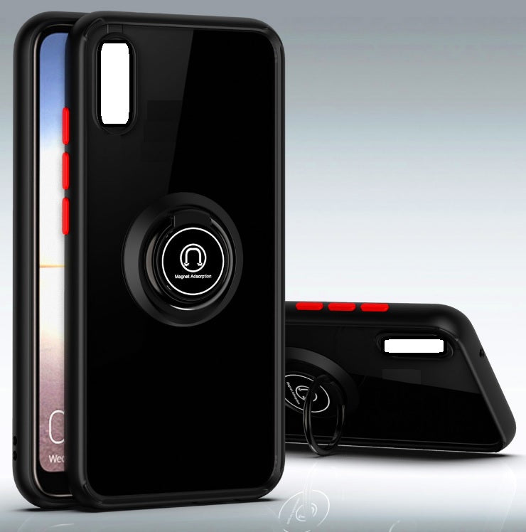 PC TPU Transparent Clear Hard Acrylic Handphone Shell Cover Hybrid Ring Cell Phone Back Case For Iphone XR 6.1"