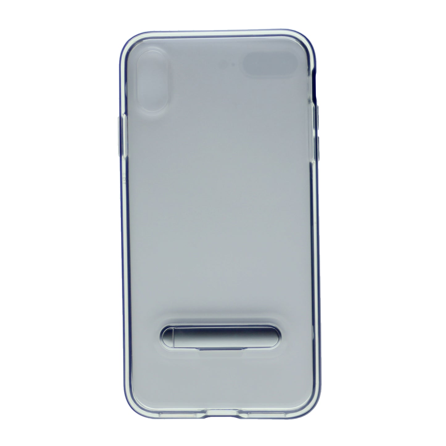 Slim Clear Tpu + Hard Frame Rubber Bumper For iPhone XR 6.1" with Metal Kickstand Case