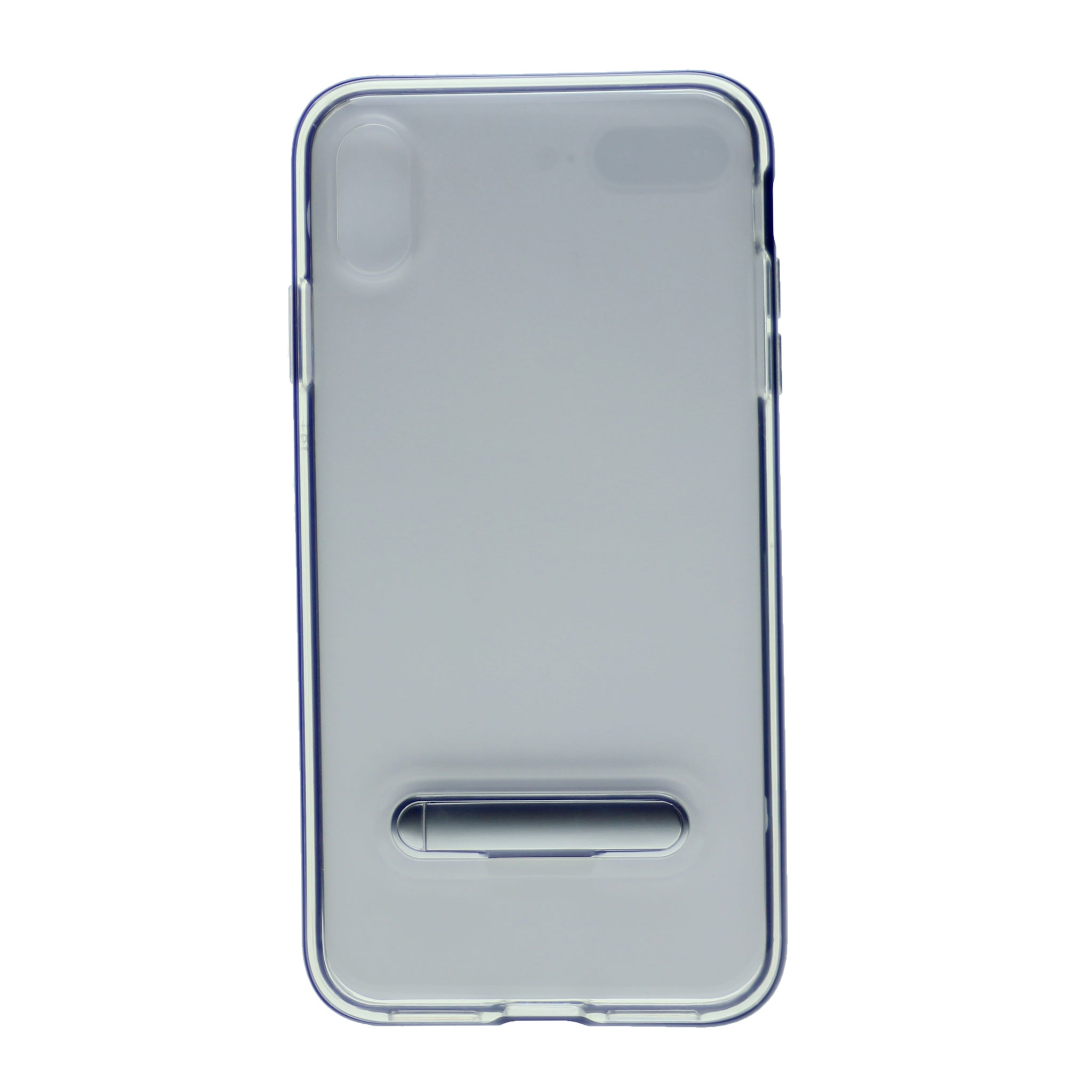 Slim Clear Tpu + Hard Frame Rubber Bumper For iPhone XR 6.1" with Metal Kickstand Case