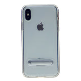 Slim Clear Tpu + Hard Frame Rubber Bumper For iPhone X(10), iPhone XS 5.8" with Metal Kickstand Case