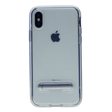 Slim Clear Tpu + Hard Frame Rubber Bumper For iPhone X(10), iPhone XS 5.8" with Metal Kickstand Case