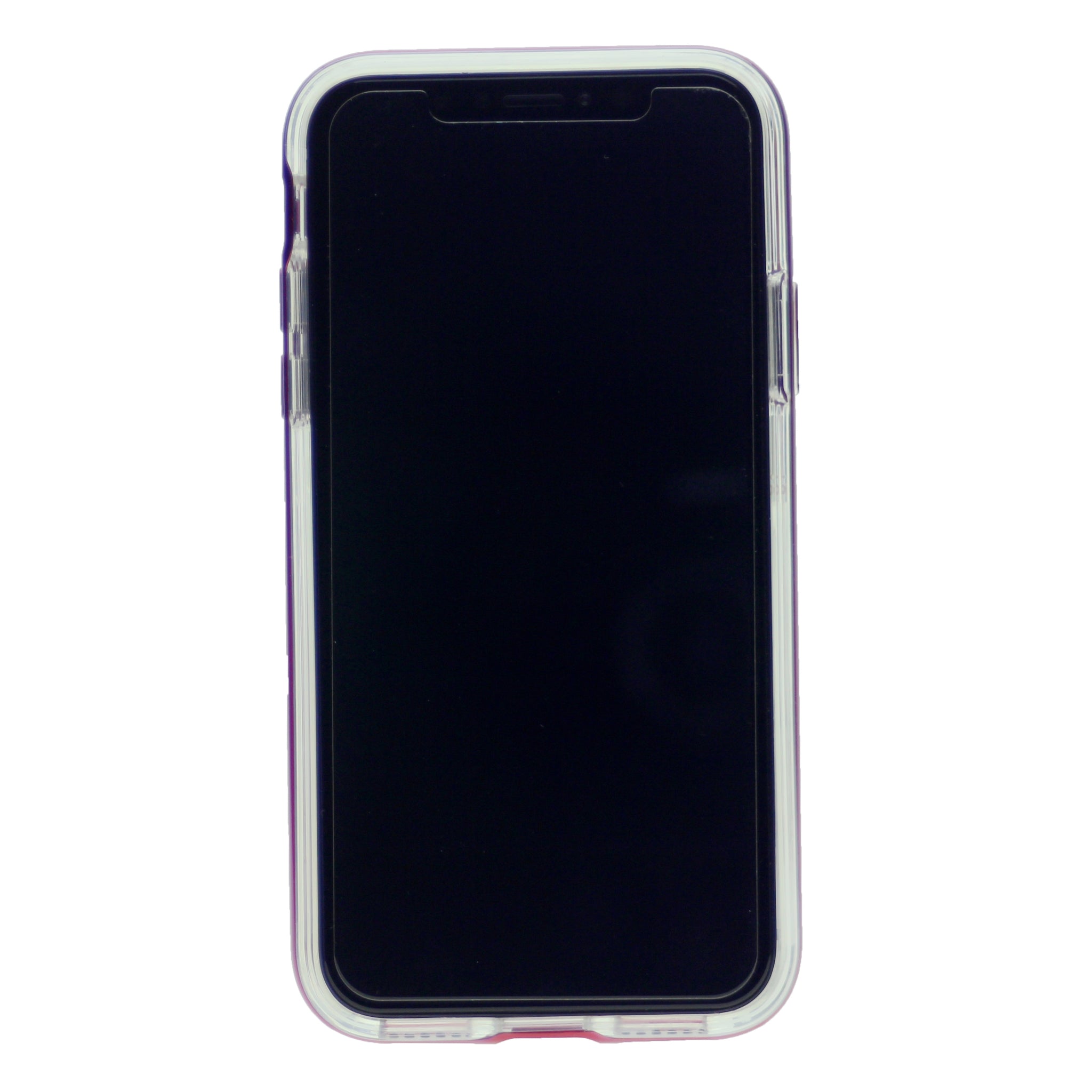Slim Clear Tpu + Hard Frame Rubber Bumper For iPhone XR 6.1" with Metal Kickstand Case