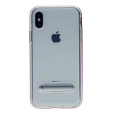 Slim Clear Tpu + Hard Frame Rubber Bumper For iPhone X(10), iPhone XS 5.8" with Metal Kickstand Case