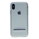 Slim Clear Tpu + Hard Frame Rubber Bumper For iPhone X(10), iPhone XS 5.8" with Metal Kickstand Case