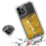 Liquid Bling Bling Sparkle Glitter 3 Layers Transparent Defender Armor Case For iPhone XR 6.1"