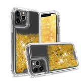 Liquid Bling Bling Sparkle Glitter 3 Layers Transparent Defender Armor Case For iPhone 11 6.1"