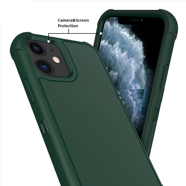 Shockproof Heavy Duty High Impact Resistant Rugged Hybrid Three Layer Armor Full Body Protection Case for iPhone 11 6.1"