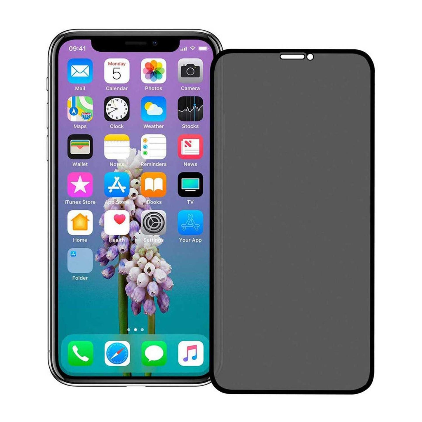 [1 Piece] [Edge to Edge Coverage] Full Protection Privacy Tempered Glass for iPhone