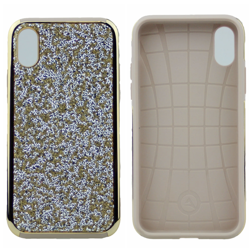 Shinny Bling Bling Dual Layer PC+TPU Protective Hybrid Case For iPhone XS Max 6.5"