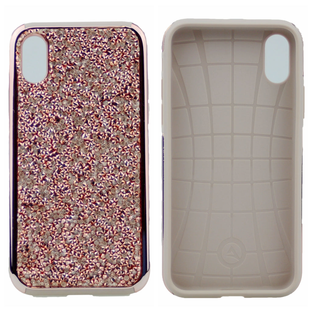 Shinny Bling Bling Dual Layer PC+TPU Protective Hybrid Case For iPhone XS Max 6.5"
