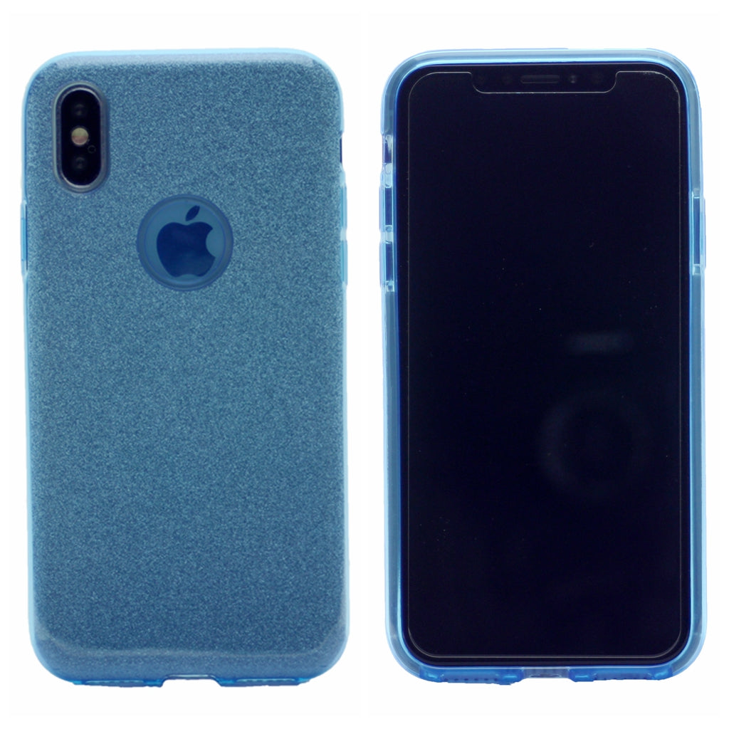 Clear Glitter Case, Protection Case Hard Plastic & Soft TPU Sturdy High Impact Resistant Cover for iPhone XS Max 6.5"