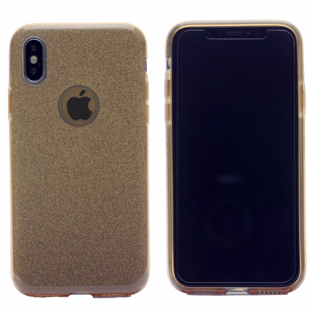 Clear Glitter Case, Protection Case Hard Plastic & Soft TPU Sturdy High Impact Resistant Cover for iPhone XS Max 6.5"