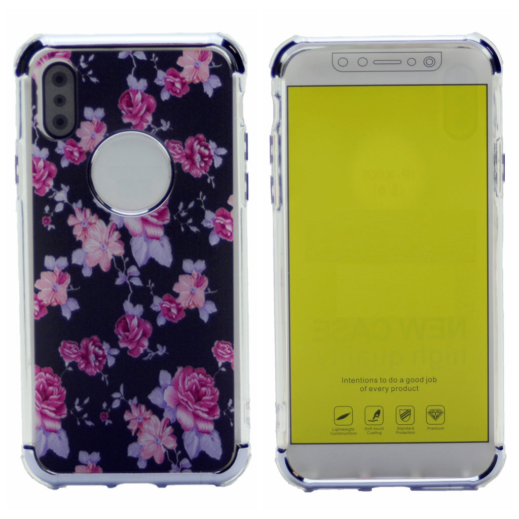 Flower Pattern Design Soft & Flexible TPU Thin Shockproof Case Cover For iPhone X(10), iPhone XS 5.8"
