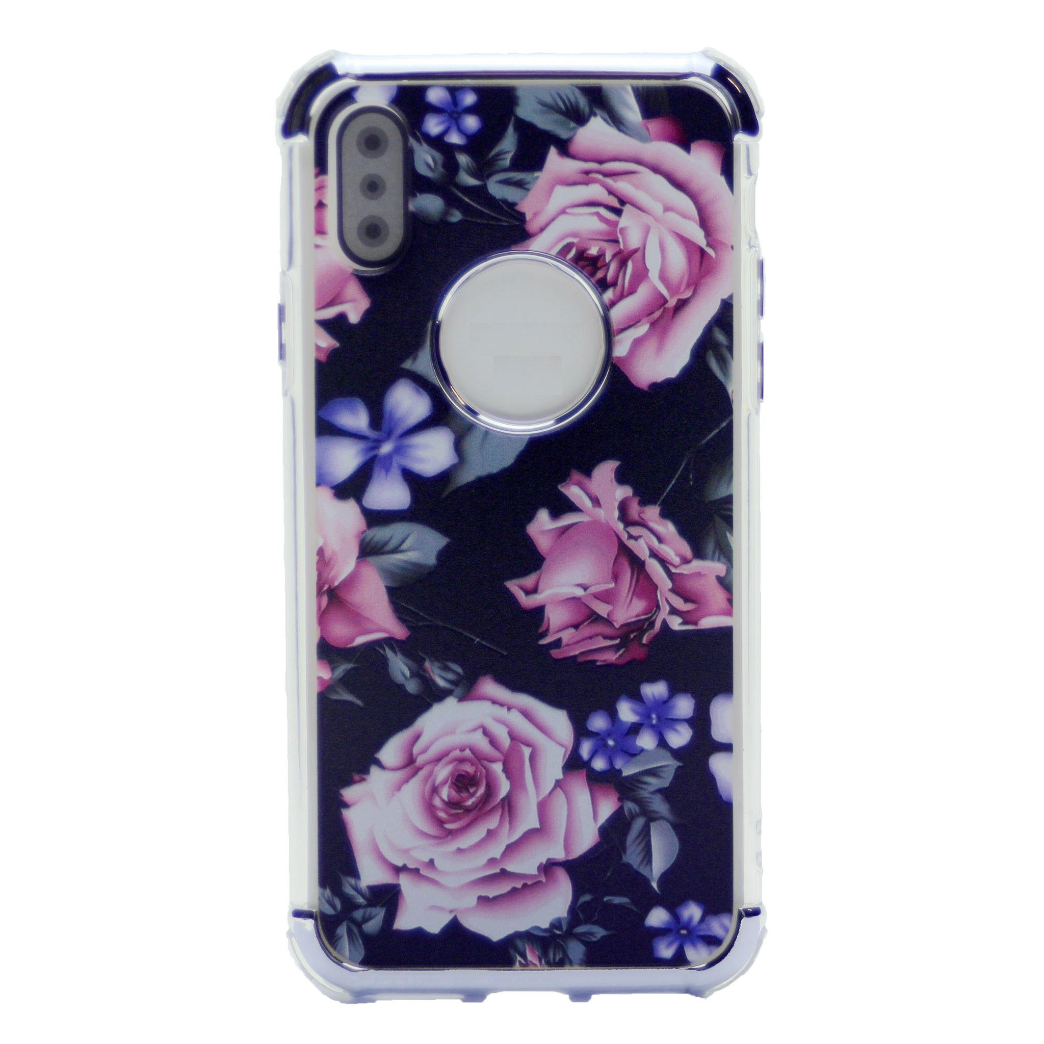 Flower Pattern Design Soft & Flexible TPU Thin Shockproof Case Cover For iPhone X(10), iPhone XS 5.8"