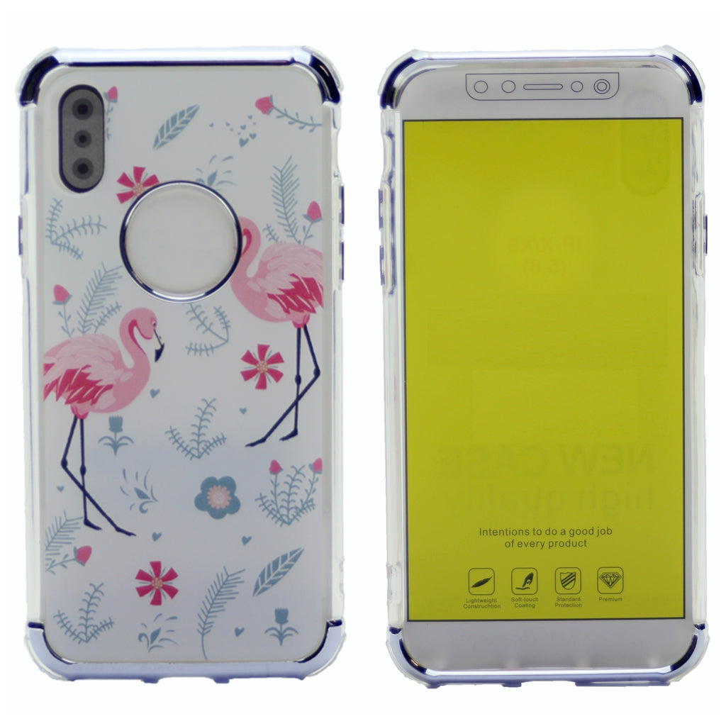 Flower Pattern Design Soft & Flexible TPU Thin Shockproof Case Cover For iPhone X(10), iPhone XS 5.8"