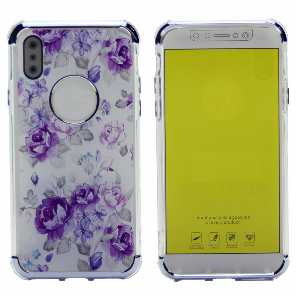 Flower Pattern Design Soft & Flexible TPU Thin Shockproof Case Cover For iPhone XS Max 6.5"