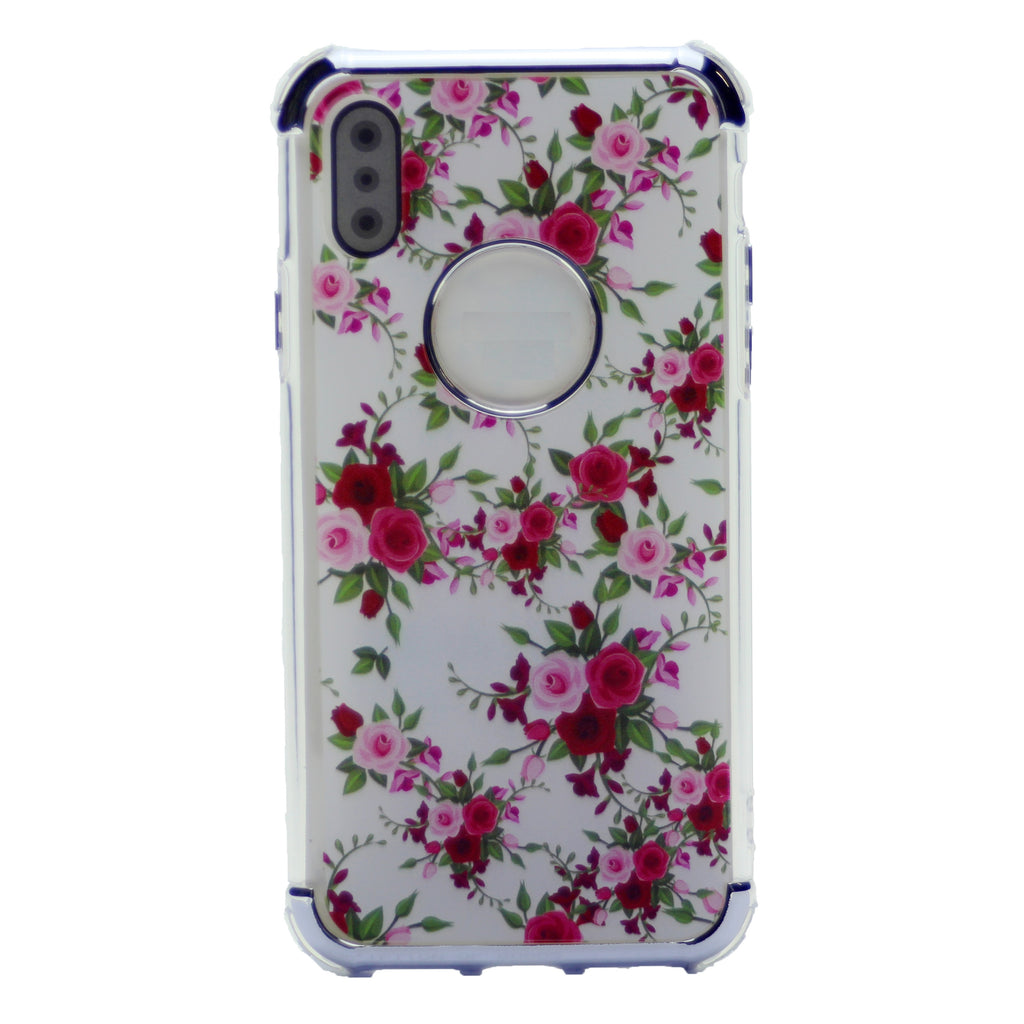 Flower Pattern Design Soft & Flexible TPU Thin Shockproof Case Cover For iPhone XS Max 6.5"