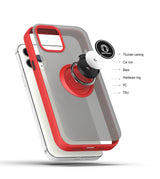 360 Degrees Rotating Metal Ring Kickstand, Heavy Duty Shockproof Protective Cover Rubber Hybrid Matte Clear Case For iPhone 12 Pro Max 6.7"
