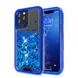 Liquid Bling Bling Sparkle Glitter 3 Layers Transparent Defender Armor Case For iPhone 11 6.1"