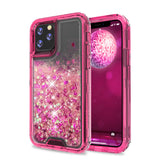Liquid Bling Bling Sparkle Glitter 3 Layers Transparent Defender Armor Case For iPhone 11 6.1"