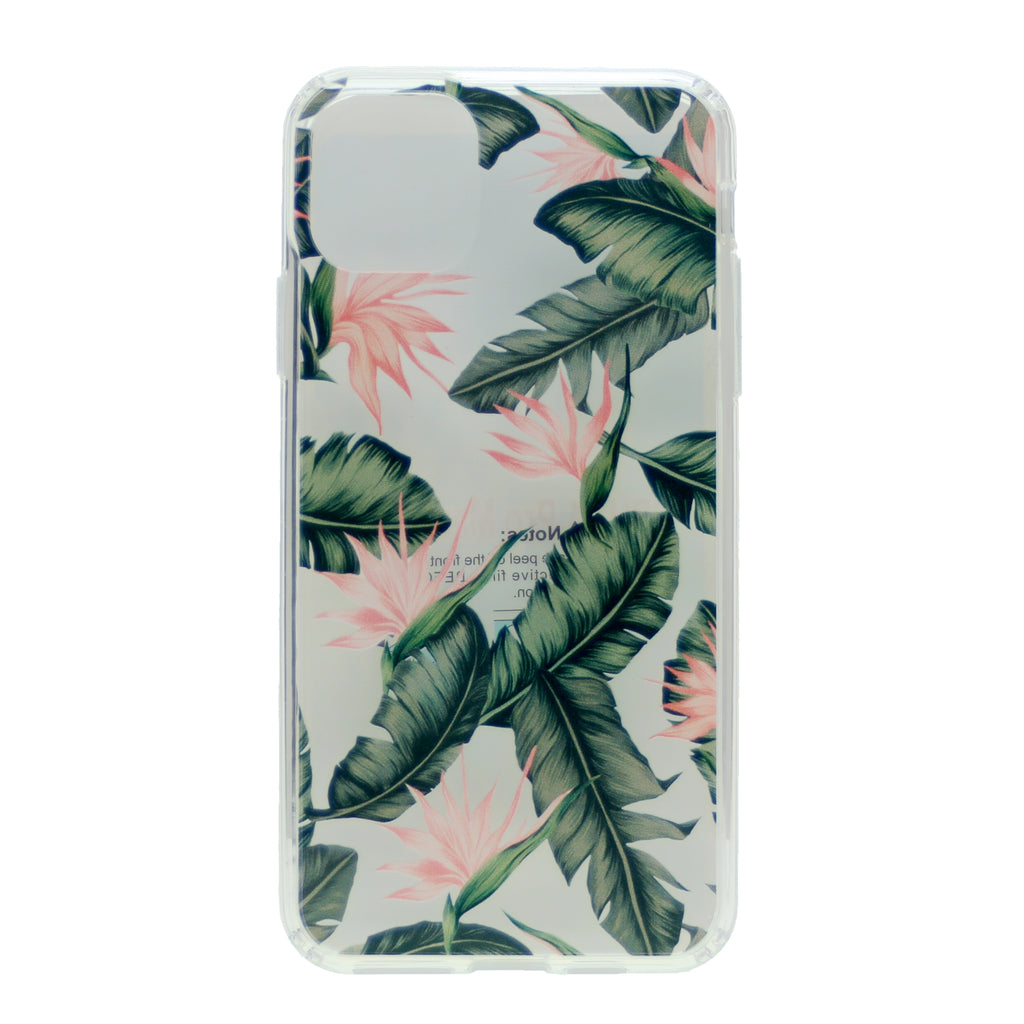 Hard PC Back w/ TPU Bumper+Flower Design Cover Phone Case for iPhone 11 Pro 5.8"