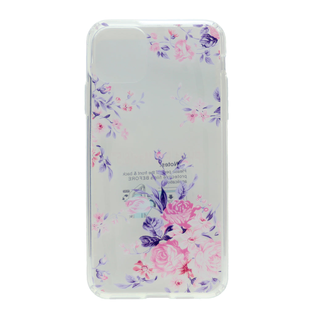 Hard PC Back w/ TPU Bumper+Flower Design Cover Phone Case for iPhone 11 Pro 5.8"