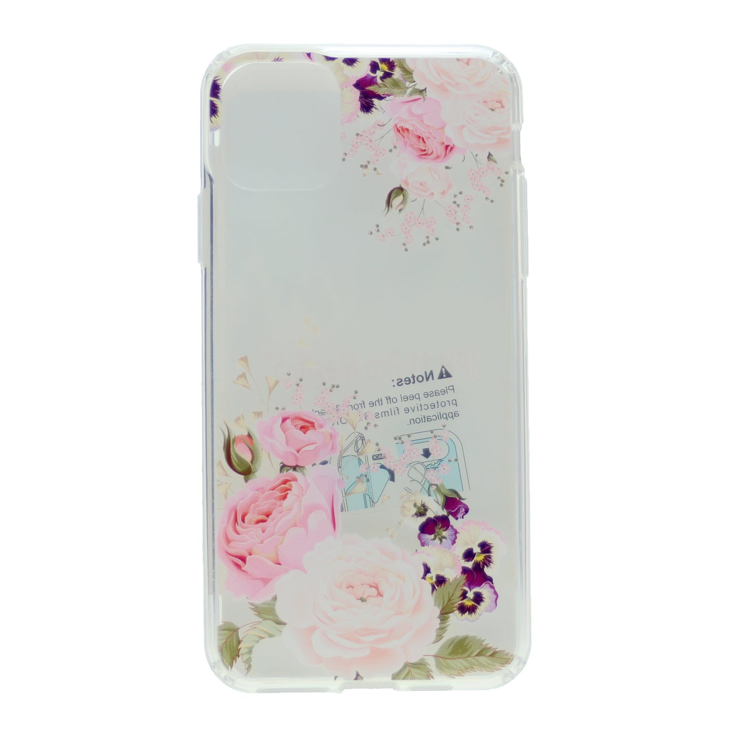 Hard PC Back w/ TPU Bumper+Flower Design Cover Phone Case for iPhone 11 Pro 5.8"