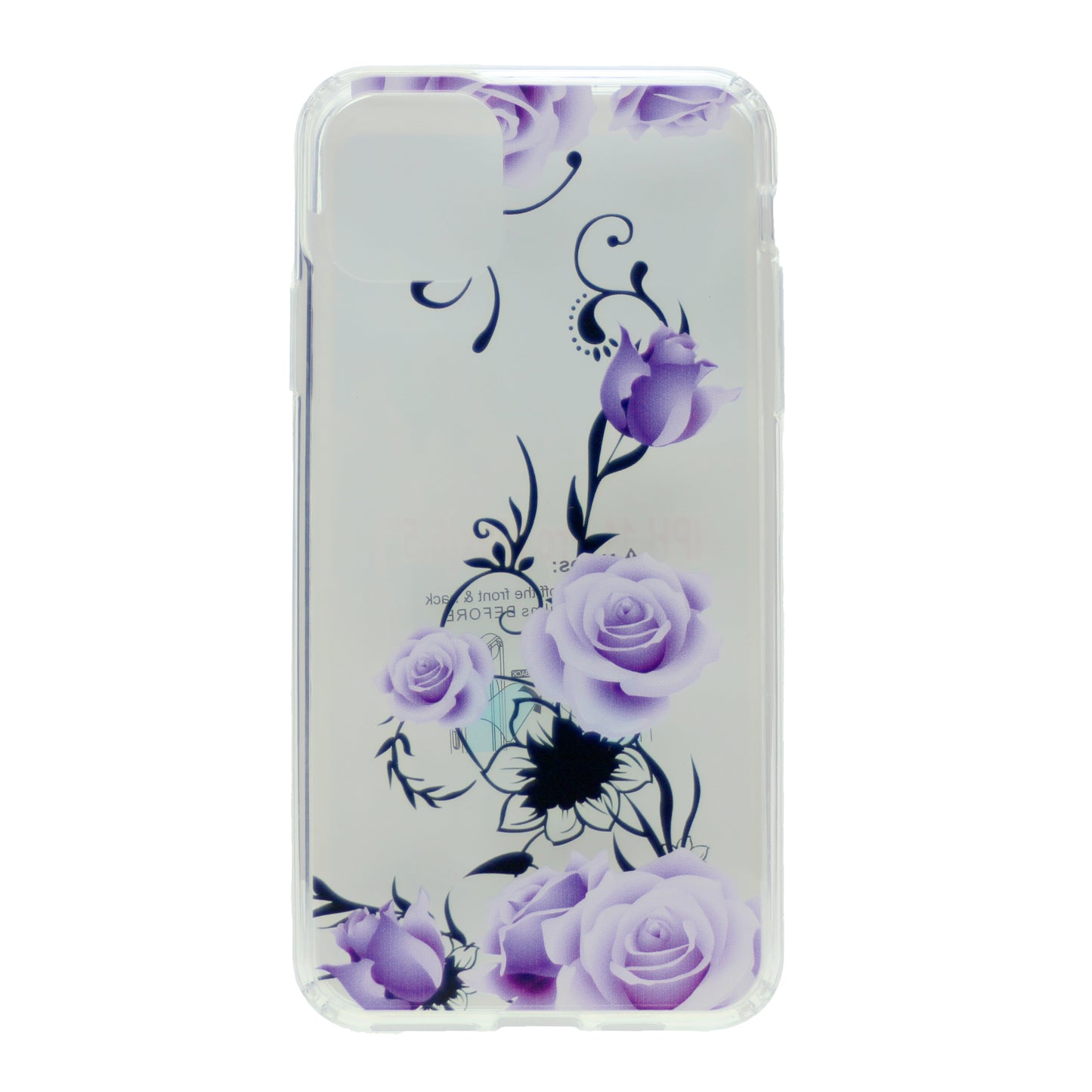 Hard PC Back w/ TPU Bumper+Flower Design Cover Phone Case for iPhone 11 Pro 5.8"
