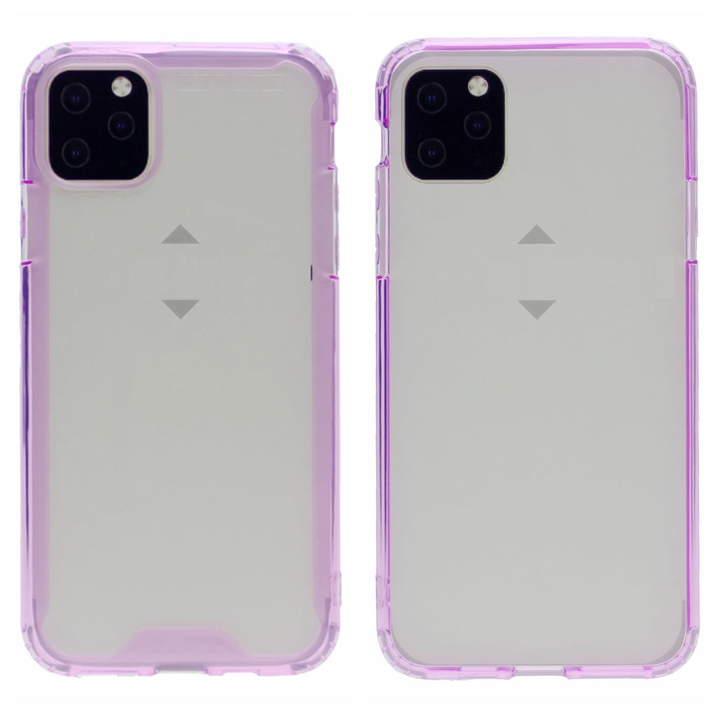 Soft Color Bumper TPU Combine w/Transparent PC Back Cover Case For iPhone 11 Pro 5.8"