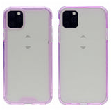 Soft Color Bumper TPU Combine w/Transparent PC Back Cover Case For iPhone 11 Pro 5.8"