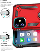 PC+TPU Dual Layer Hybrid Rugged Shockproof Cover Case w/360 Degrees Rotating Ring Stand For iPhone 11 Pro 5.8"