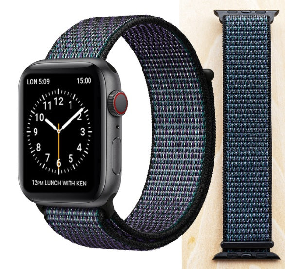 Woven Nylon Sports Loop Replacement Breathable Weave Band for Apple Watch 38mm 40mm Series 1,2,3,4,5,6