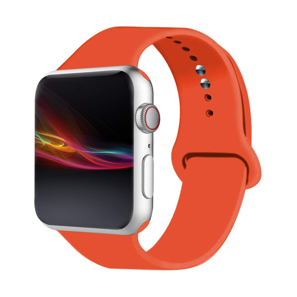 Silicone Sport Loop Replacement Band for Apple Watch 42mm 44mm Series 1,2,3,4,5,6