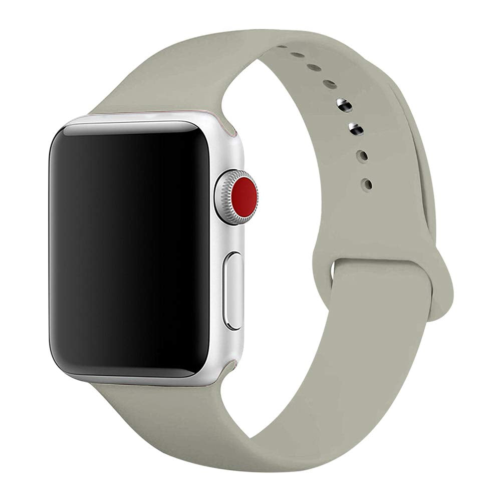 Silicone Sport Loop Replacement Band for Apple Watch 42mm 44mm Series 1,2,3,4,5,6