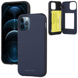 Goospery Magnetic Door Bumper Protective Dual Layer Wallet with Card Holder Case For iPhone 11 (6.1")