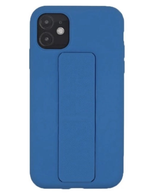 Silicone Case with Vertical & Horizontal Magnetic Stand Hand Strap Case For Iphone 12 Pro Max (6.7")