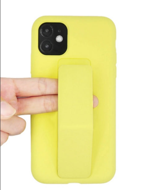 Silicone Case with Vertical & Horizontal Magnetic Stand Hand Strap Case For Iphone 12 Mini (5.4")