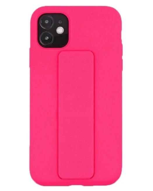 Silicone Case with Vertical & Horizontal Magnetic Stand Hand Strap Case For Iphone 12, iPhone 12 Pro(6.1")