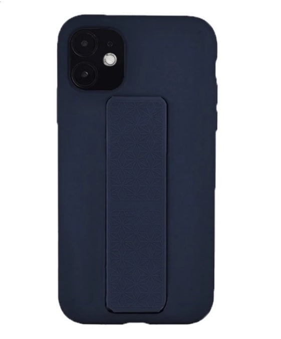 Silicone Case with Vertical & Horizontal Magnetic Stand Hand Strap Case For Iphone 12, iPhone 12 Pro(6.1")
