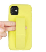 Silicone Case with Vertical & Horizontal Magnetic Stand Hand Strap Case For Iphone 12 Pro Max (6.7")