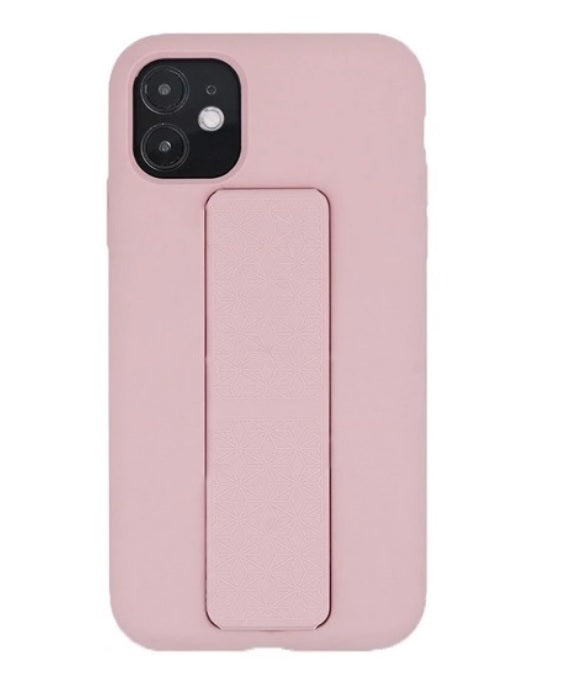 Silicone Case with Vertical & Horizontal Magnetic Stand Hand Strap Case For Iphone 12, iPhone 12 Pro(6.1")
