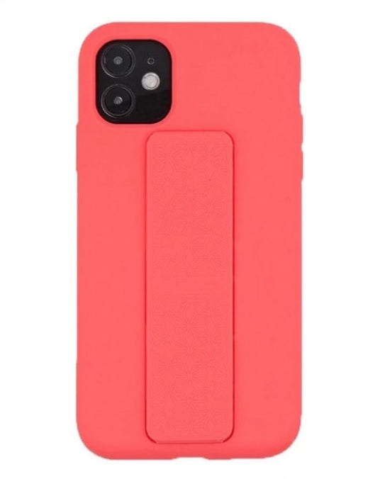 Silicone Case with Vertical & Horizontal Magnetic Stand Hand Strap Case For Iphone 12, iPhone 12 Pro(6.1")