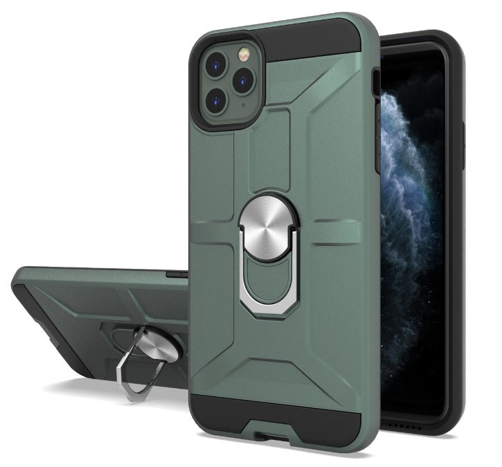 Anti-Drop Hybrid Magnetic Hard Armor Case with Ring Holder for iPhone 12 Mini 5.4"