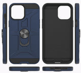 Anti-Drop Hybrid Magnetic Hard Armor Case with Ring Holder for iPhone 12, 12 Pro 6.1"