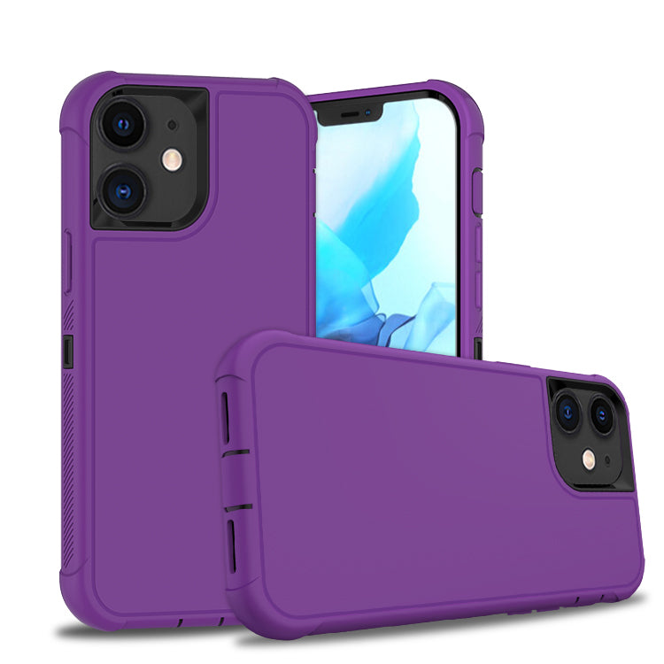Shockproof Heavy Duty High Impact Resistant Rugged Hybrid Three Layer Armor Full Body Protection Case for iPhone 12, 12 Pro 6.1"