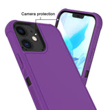 Shockproof Heavy Duty High Impact Resistant Rugged Hybrid Three Layer Armor Full Body Protection Case for iPhone 12, 12 Pro 6.1"