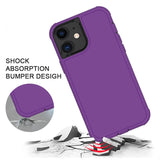 Shockproof Heavy Duty High Impact Resistant Rugged Hybrid Three Layer Armor Full Body Protection Case for iPhone 12 Mini 5.4"