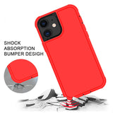 Shockproof Heavy Duty High Impact Resistant Rugged Hybrid Three Layer Armor Full Body Protection Case for iPhone 12, 12 Pro 6.1"